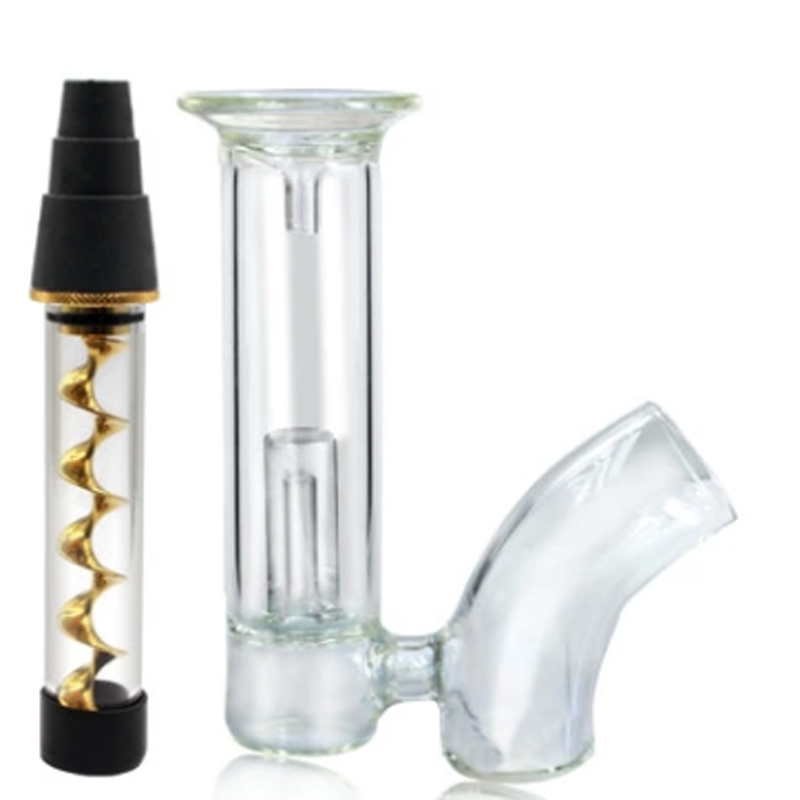 Xhaal, V12 Twisty Glass Bubbler and Grinder Kit