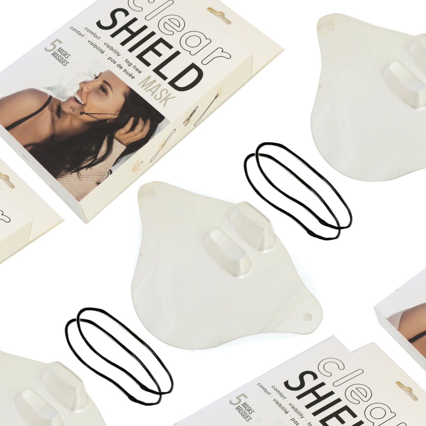 Clear Shield Mask | Pack of 5